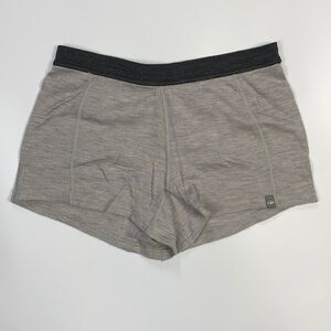 Icebreaker Merino Wool Butter Rib Hot Pant Gray Shorts Size XS